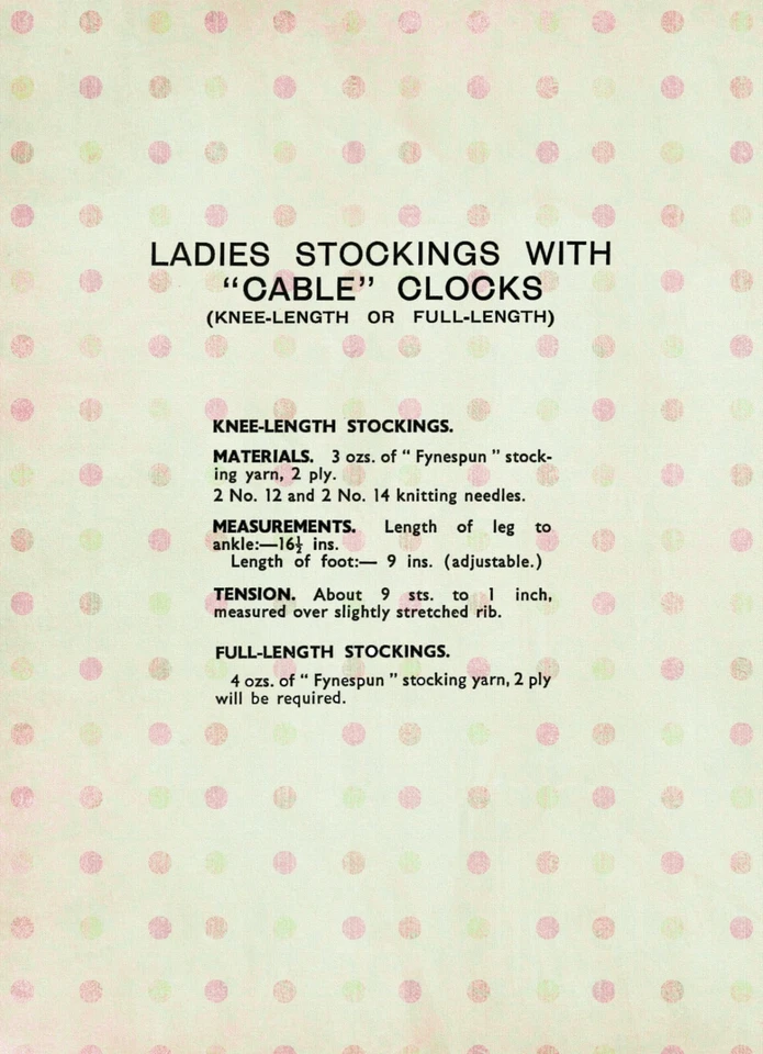 1940s Stockings and Socks Vintage Knitting Pattern - Copy - Image 2 of 3