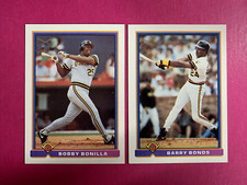 🐶 1991 Bowman Barry Bonds #380 Bobby Bonilla #381 Silver Sluggers Pirates