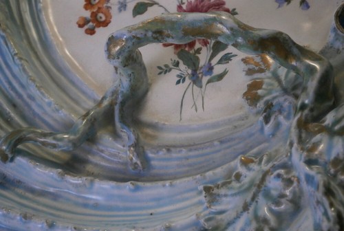 Fun Austrian Ceramic / Pottery Floral Leaf Serving Dish Austria Keramik Schale - Picture 9 of 12