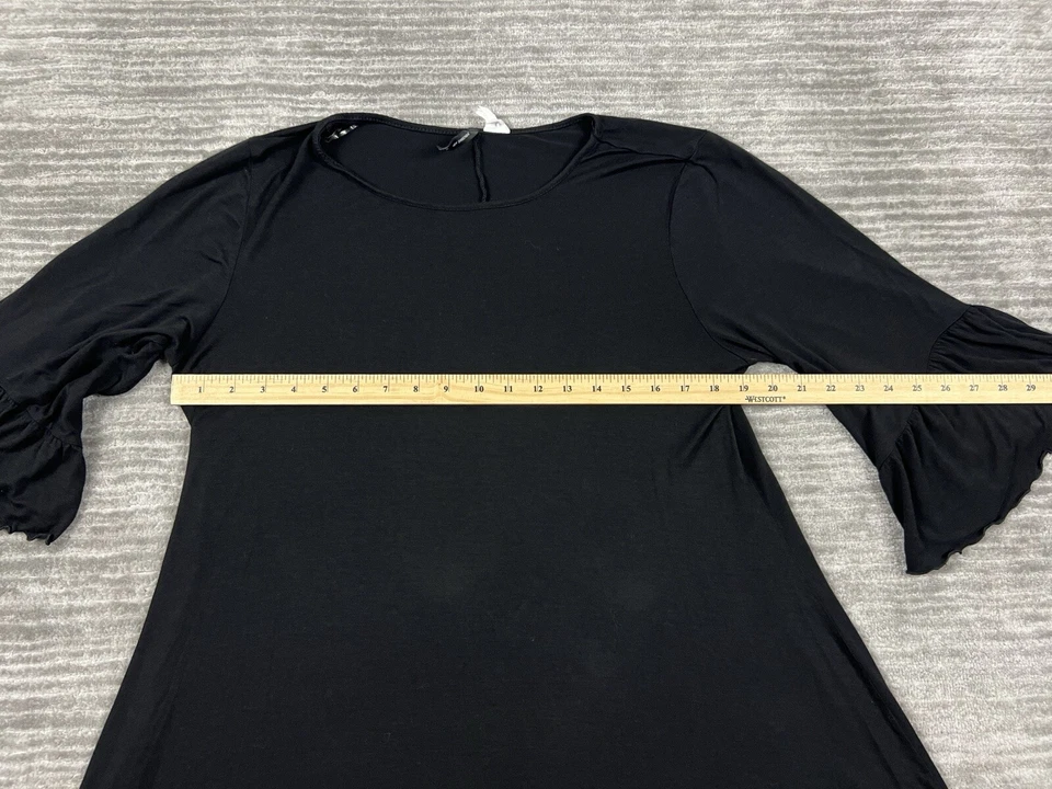 Платье женское New Directions большое черное рукав 3/4 вискоза смесь длина до колена - Изображение 4 из 4