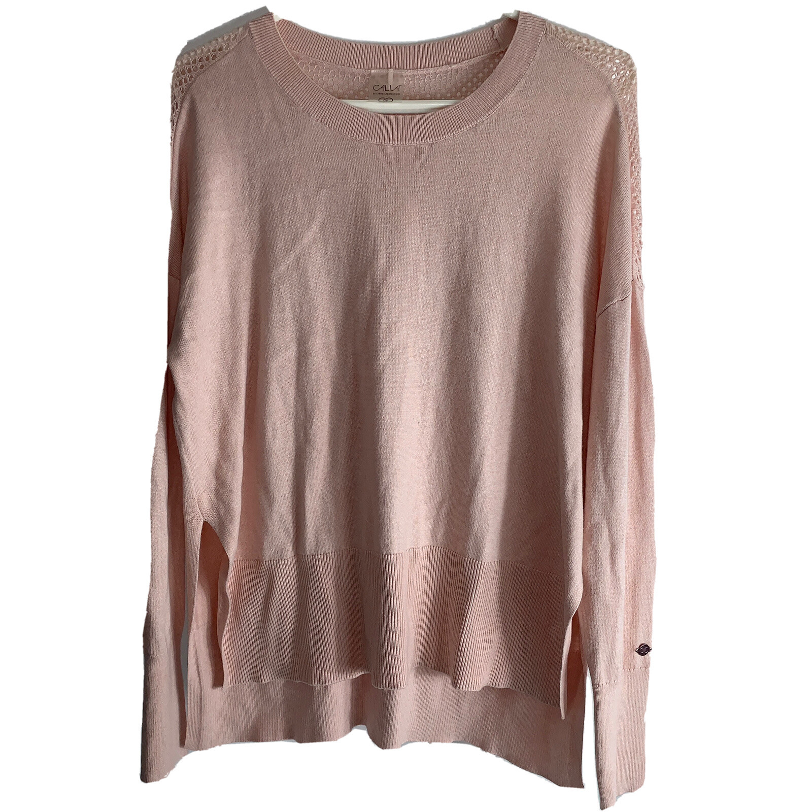 Calia By Carrie Underwood Sweater Pink Oversized Open Knit Women's Size L |  eBay