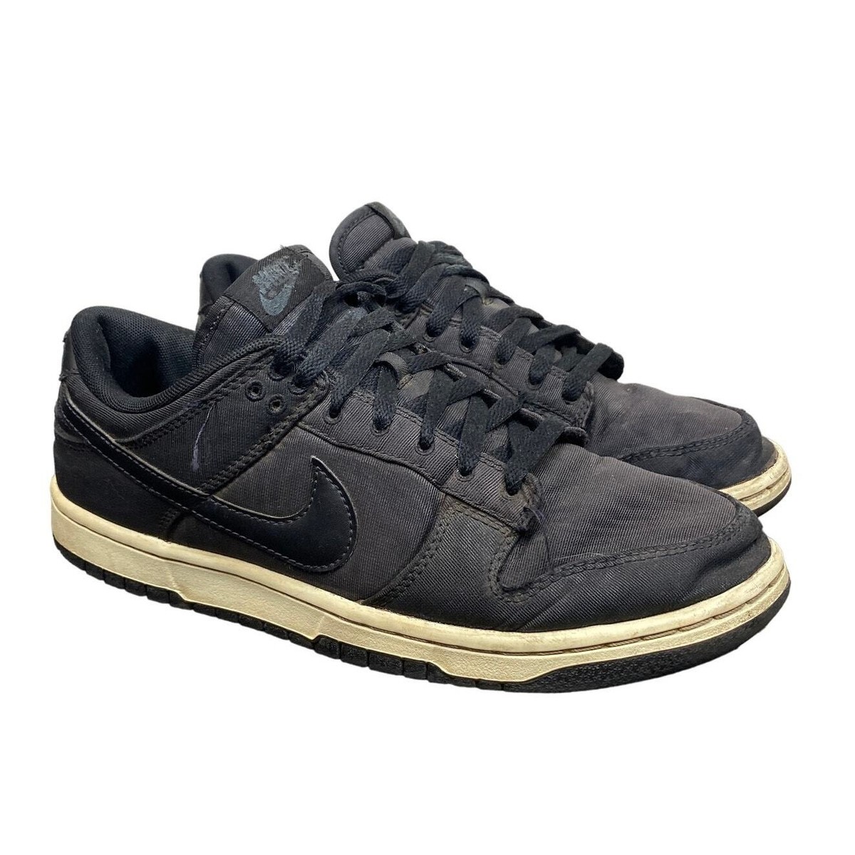 Nike Dunk Low Black Canvas Sneakers Shoes Men display picture 3