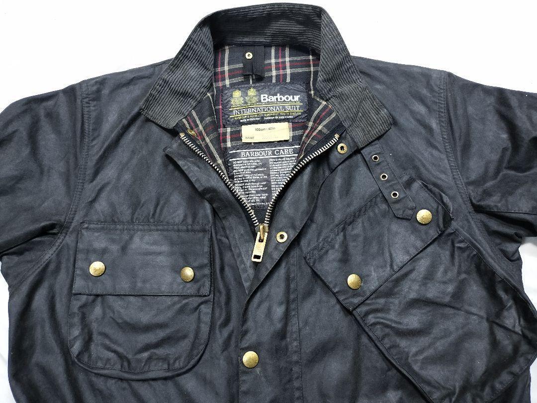 Barbour International C40 NATO Jacket Black Size 40 80s Barbour International C40 NATO Jacket Black Size 40 80s