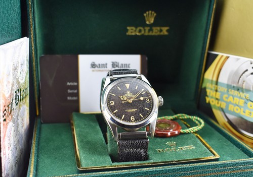 ROLEX Vintage 36mm Stainless Steel Explorer "RED" Tropical Dial 6610 SANT BLANC - Picture 2 of 7