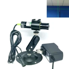 Industrial Green 532nm 100mW Cross Light Laser Diode Module 5V Adapter Holder