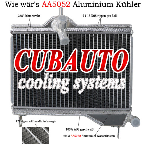 2 Reihe 42mm Aluminium kühler Für Yamaha RZ350 1984-1985 84 RD350/RD250 YPVS DE
