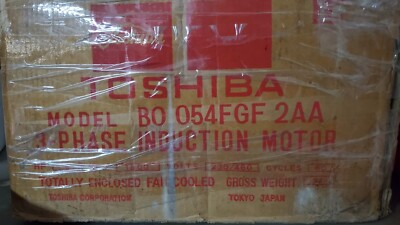 TOSHIBA B0054FGF2AA 3-PHASE INDUCTION MOTOR NEW OPEN BOX (TENT1)