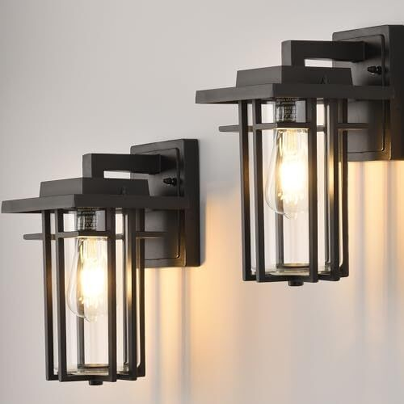 2 Pack Outdoor Wall Lights, Waterproof Exterior Wall Sconce, Wall Light