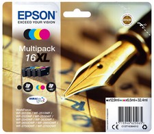 Genuine Epson 16 & 16XL Pen Ink Cartridge WF-2010W, WF-2510WF, WF-2520NF, LOT
