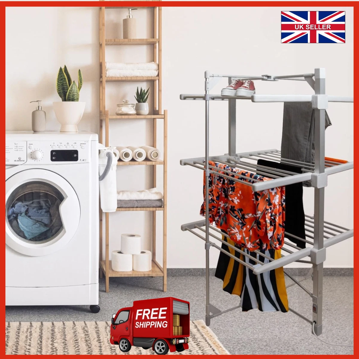 Heated dryer rack hot sale