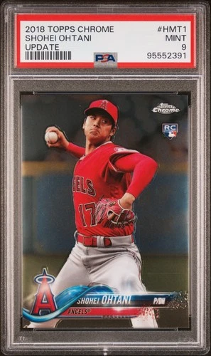 2018 Topps Chrome Update Shohei Ohtani #HMT1 RC Angels PSA 9