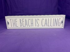 The Beach Is Calling Rustic Wood Sign - Coastal Home Decor