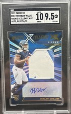 2022 Panin XR Malik Willis Rookie Patch AUTO Blue SP 26/35 SGC 9.5 Titans KR3