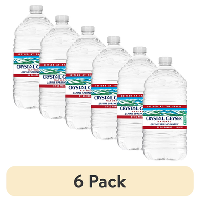 #ad 6 pack Crystal Geyser Alpine Spring Water 1 Gallon Plastic Jug $8.99