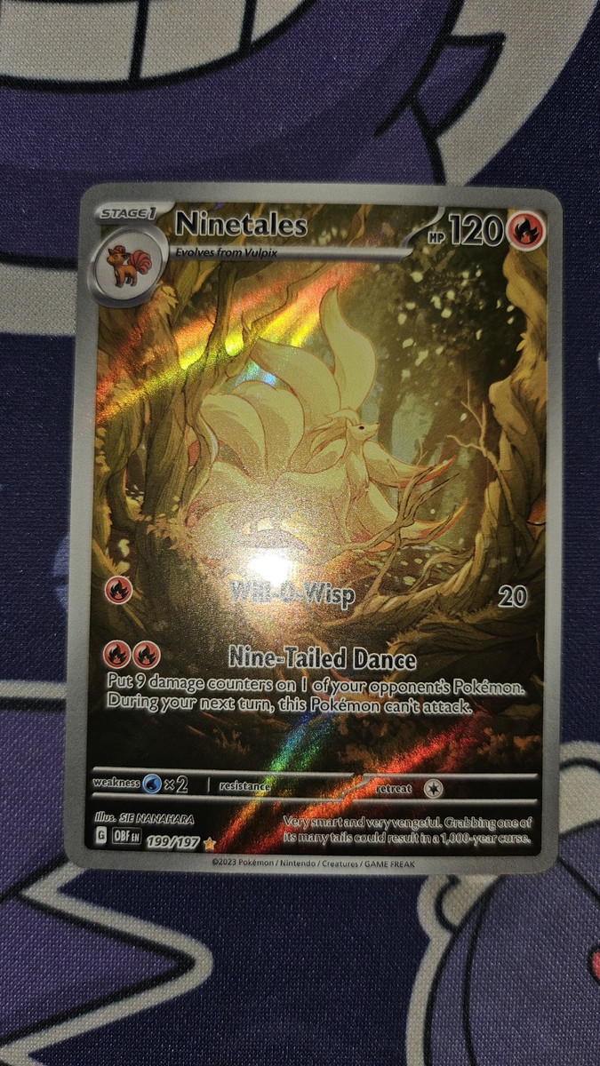Ninetales 199/197 Sv03: Obsidian Flames Holo Pokemon TCG ex Ninetales 199/197 Sv03: Obsidian Flames Holo Pokemon TCG ex