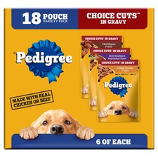 18 Pack Wet Dog Food Variety 35 oz Pouches 0.73 per gallon
