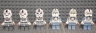 6 Lego Star Wars Minifigures 3 Clone Pilots & AT-AT Drivers sw0118 sw0262 sw0281