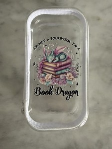 Magnetic Plastic Bookmark, Clear Multicolor Dragon Books Fantasy, Rectangle