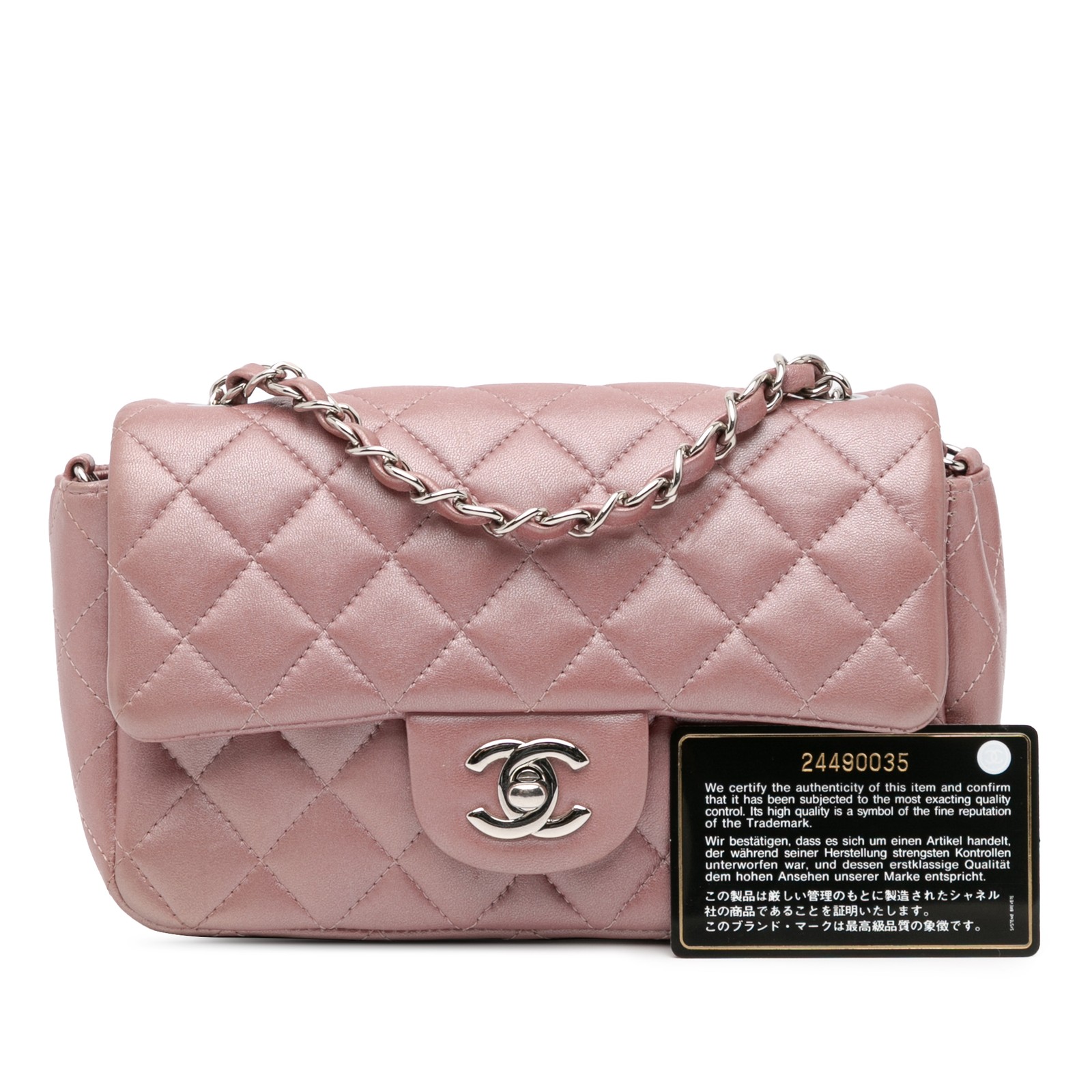 Authenticated Chanel Mini Rectangular Classic Iri… - image 9
