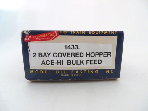 HO Roundhouse Built Ace-Hi Bulk Feed 2 Bay Covered Hopper Upgraded Low Ship - Picture 3 of 6
