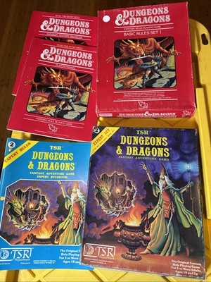 Dungeons and Dragons Basic Set D&D Expert Set Box Lot TSR 1980