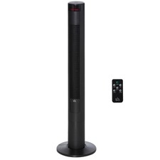 Image of HOMCOM Oscillating Tower Fan Remote Control 3 Speed Modes Cooling Machine Black
