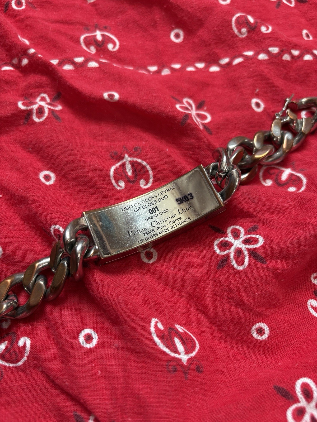 Used Dior Vintage Metal Lipgloss Clasp Bracelet 7… - image 5