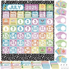 Classroom Calendar Pocket Chart Set Calendar Bulletin Board Set with Pocket S...