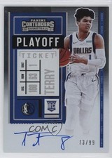 2020-21 Contenders Rookie Variation Playoff Ticket 73/99 Tyrell Terry Auto 12yh