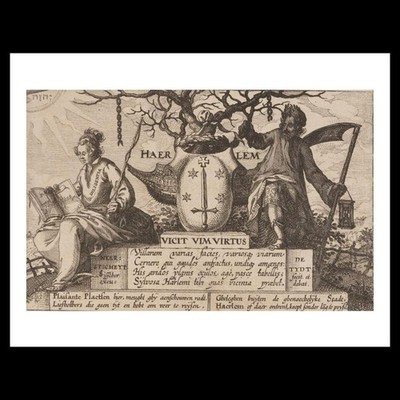 Claes Jansz. Visscher - Title-plate, from Views in the Surroundings of Haarlem (