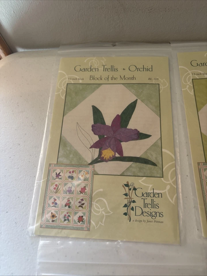 GARDEN TRELLIS DESIGNS Block of the Month 12 Blocks Quilt Pattern BL 501-512 NEW - Image 2 of 4