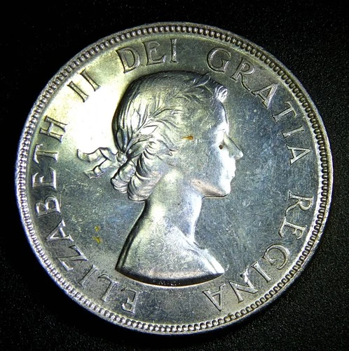 1953 ** Canada Silver Dollar Coin ** No Strap UNC details ** Sharp **