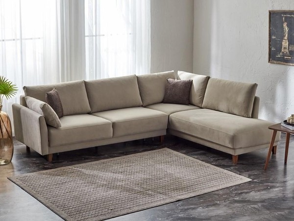Ecksofa L-Form Wohnzimmer Textil Sofas Modern Polster Sitz Einrichtung-image