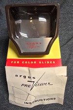 Vintage Argus PreViewer No. 660 35mm Color Slide Viewer w/ Original Box  Man.