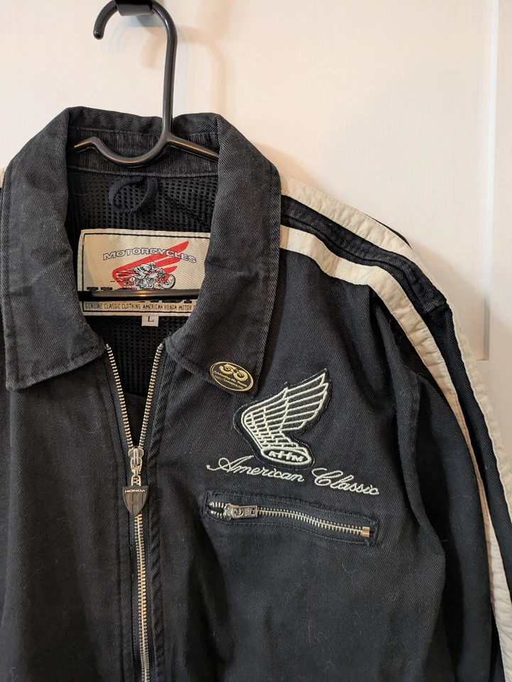 Chaqueta de moto Honda vintage 48 años de servicio American Classic LRG Foto 2 de 4