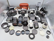 #SE5046# Raccolta fotocamera analogica Edixa Canon Konica Minox Carl Zeiss M42 *non testata