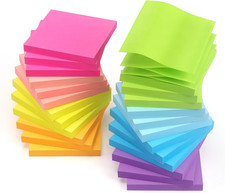 24 Pads Pop up Sticky Notes 3X3 Refills Bright Colors Self-Stick Notes Pads Supe