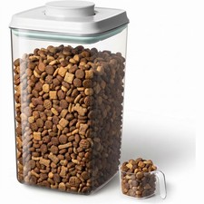 Dog Food Storage Container, 4L/4.2 Qt Airtight Pet Canister with One-Touch Lid