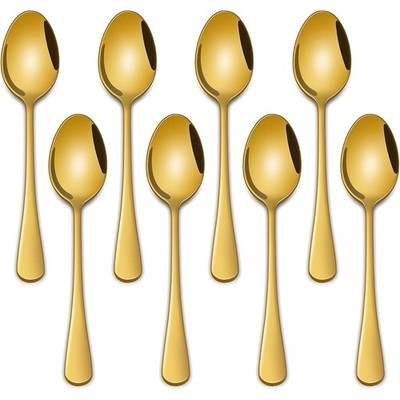 Stainless Steel Coffee Spoon Set of 8 Elegant Mirror Polished Cutlery Easy Clean