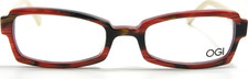 OGI HERITAGE 7144 1337 Red-Brown Blush /Cream Acetate Eyeglasses Frame Japan NEW