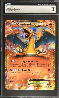 Pokemon Promo Charizard EX XY17 JUMBO OVERSIZED CGC 8 *078 | eBay