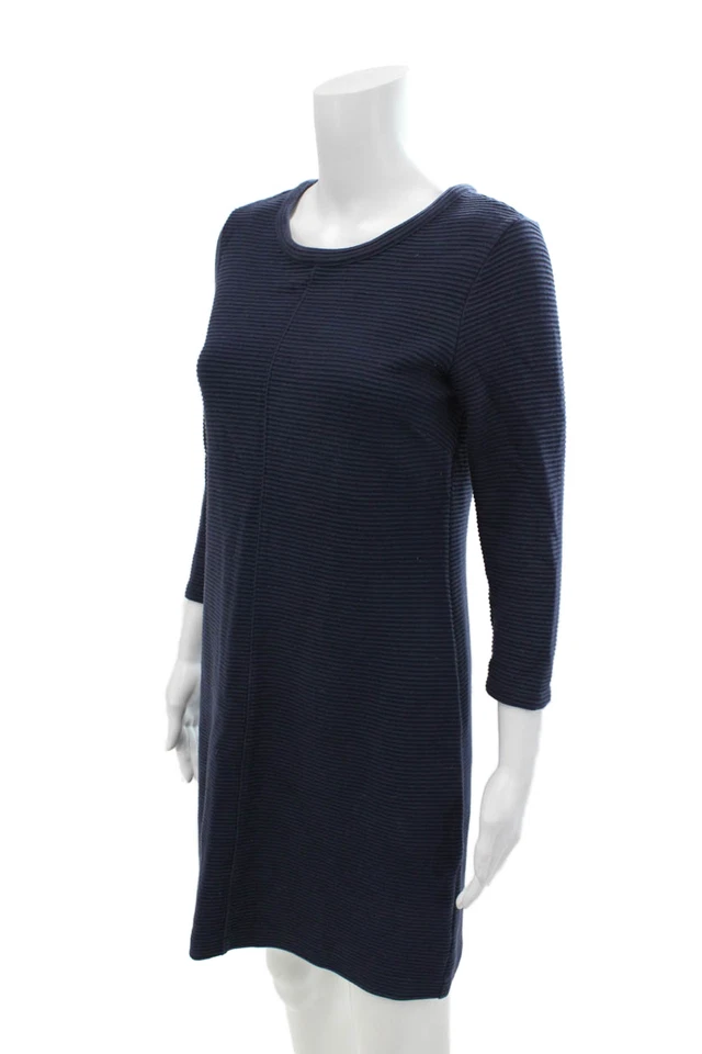 Vestido Vineyard Vines para mujer de algodón con cuello redondo manga larga forrado con cremallera azul marino talla XS Foto 2 de 4