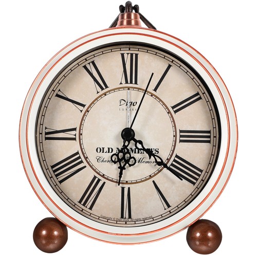 Sveglia Non Ticchetta Retrò Sveglia Scrivania Orologio Analogico Vintage Sveglia - Foto 11 di 12