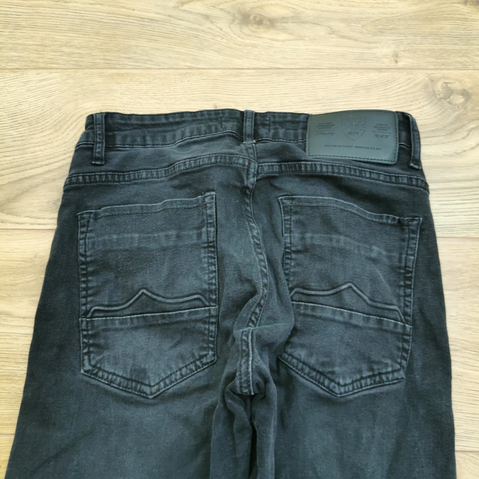 883 Police Moriarty Jeans Mens W28 L32 Black Skinny Fit Stretch Denim Button