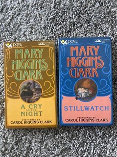 Mary Higgins Clark books on cassette lot of 2
