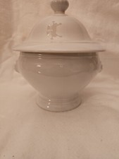 Apilco Lion's Head Large Porcelain Soup Tureen with Lid France 