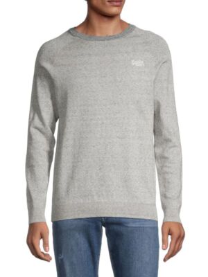 BNWT MENS SUPERDRY ORANGE LABEL HEATHERED SWEATER US SIZE LARGE (L)
