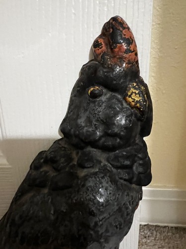 Art Deco Albany Foundry Cockatoo on Tree Stump Cast iron Doorstop Door stopper - Picture 4 of 9