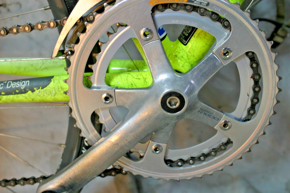 1990 Trek 1200 Road Bike 57cm Medium Neon Yellow Shimano