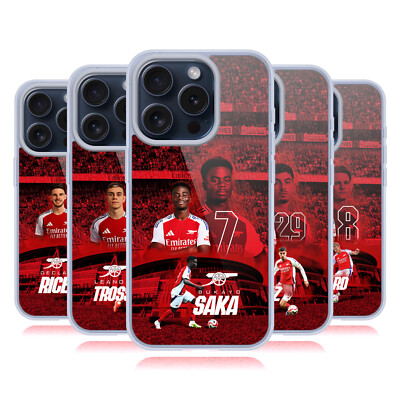 OFFIZIELLE ARSENAL FC 2024/25 ERSTES TEAM GEL HANDYHÜLLE FÜR APPLE iPHONE HANDYS